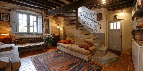 Stairway to the second floor of the house