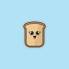 Fototapeta premium bread cute icon design
