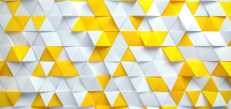 White and yellow geometric pattern, sharp and sleek, glossy texture, ideal for modern luxury backgrounds, Modern, Pure white and yellow, Digital
