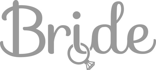 Bride with Ring Bridal Vector Graphic Illustration Image