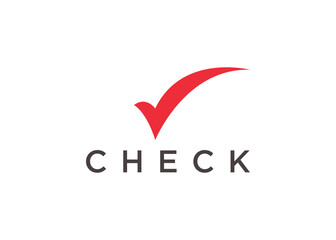 Minimal and professional check mark  logo design template. Tick mark