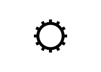 Minimal and professional gear logo design template. Simple gear logo