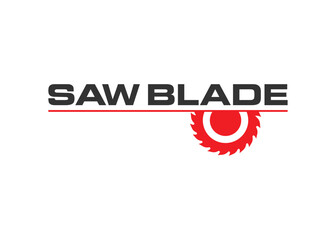 Minimal and professional Saw blade logo design template. Simple woodworking logo