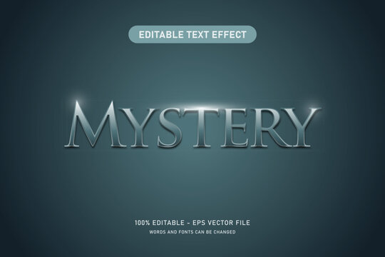 mystery editable text effect suitable for film poster, book cover