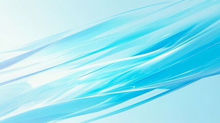 Abstract Industrial Design with Blue Streamers on Light Background, Long Exposure, Striped Pattern, Clear Lines, Studio Setting