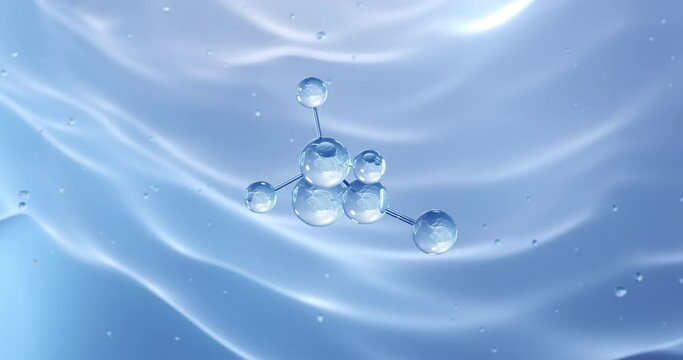 Acetyl chloride rotating molecular structure, 3d model of molecule, acyl chloride, looped video