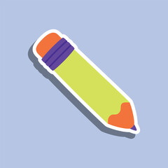 Pencil stickers icon, icons for school supplies