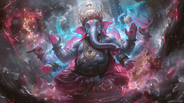mystical ganesha illustration