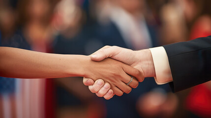 Business Handshake at a Formal Event