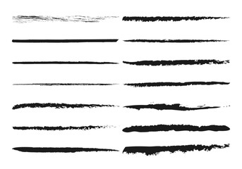 Obraz premium Hoja de iconos de trazado negro de pincel en fondo blanco