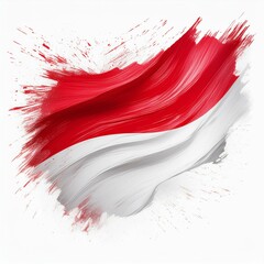 Abstract England flag with paint brush strokes, isolated on a white or transparent background.