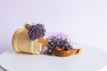 Bouquets of lavender flowers still life