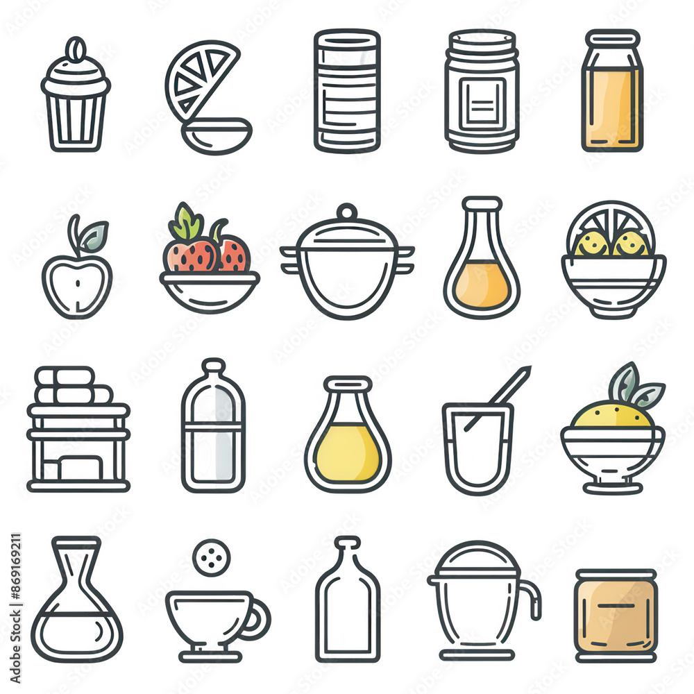 Poster minimalist icons in solid black on a white background provide a sleek and minimalistic touch to any 