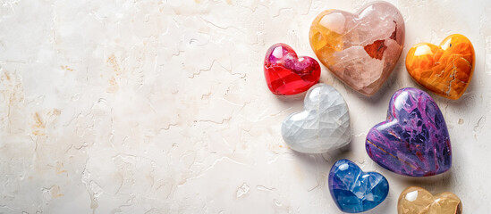 heart shaped stone with free copy space background