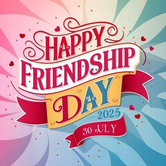 Happy international friendship day text with happy diverse friends making a toast at bar. Celebration of friendship day