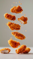 fried chicken nuggets for food advertising.