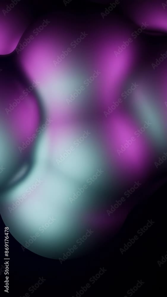 Poster abstract bubbles stuck together isolated on a black background. design. pulsating figure od same siz
