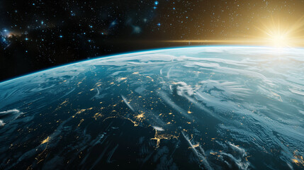 Obraz premium Beautiful Earth in space