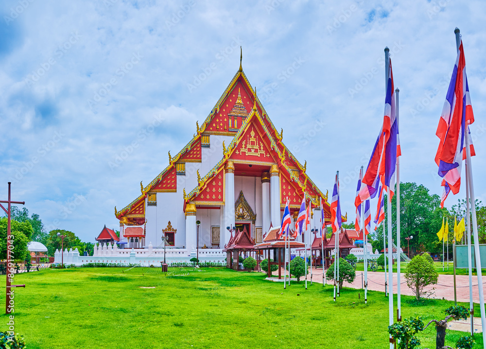 Poster Restored Wihan Phra Mongkhon Bophit Temple, Ayutthaya, Thailand