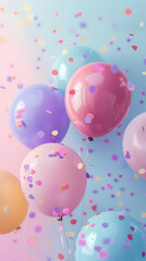 Colorful balloons, festive decoration
