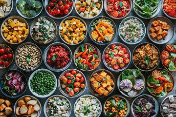 Healthy food selection created with generative Ai technology