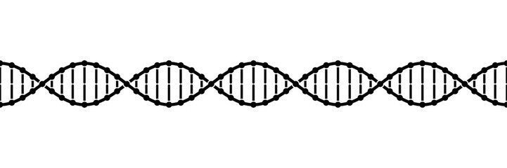 Seamless tileable illustration of a DNA molecule fragment	
