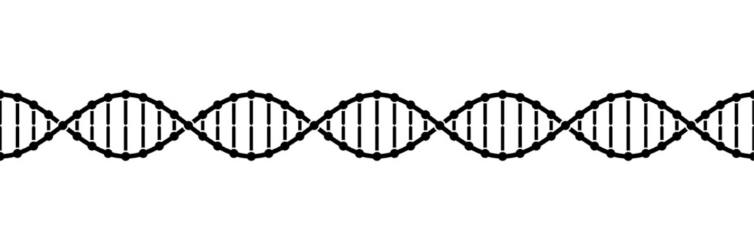 Seamless tileable illustration of a DNA molecule fragment	
