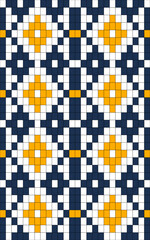 Pixel art seamless pattern design for decorating, wallpaper, wrapping paper, fabric, backdrop and etc., abstract background.