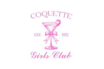 Coquette Girl club, Vintage Coquette Sublimation T shirt design