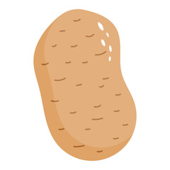 Potato. Ingredient for a dish. Vector illustration.