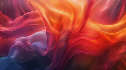 Obraz premium Abstract red background with swirls of smoke and fiery energy