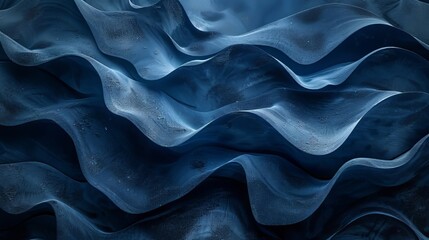 Obraz premium Dark Blue Wave Lines