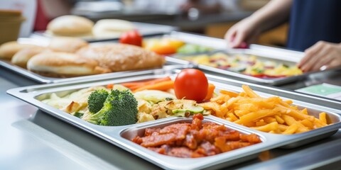 Delicious Lunch Food in a Serving Tray