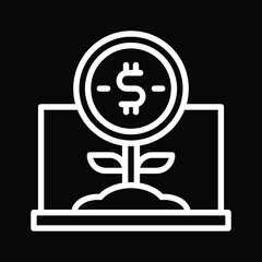 White Crossbow Outline Icon