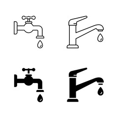 Water faucet icon. Easy editable vector design.