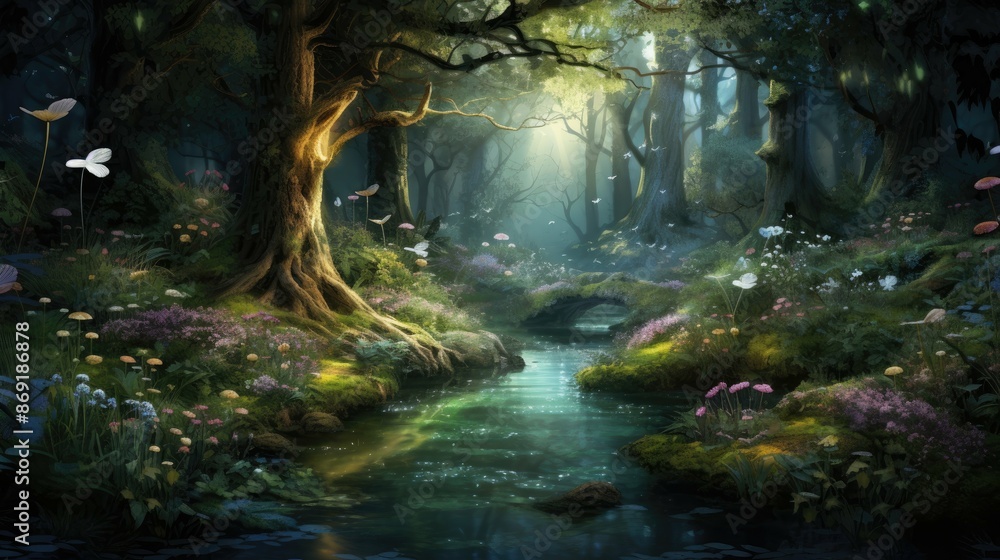 Poster the enchanted forest the enchanted forest is a place of wonder and mystery. it is a place where anyt