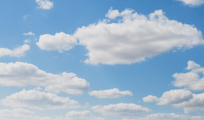 sky landscape white fluffy clouds sunlight backround blue light freedom