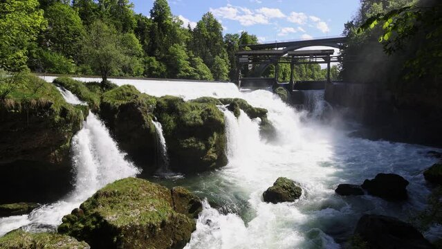 Traun River at Roitham aT Traun falls, Austria