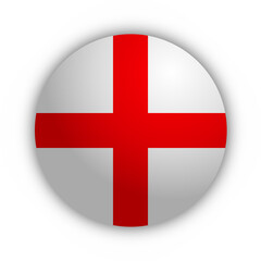 Flaga Anglii Przycisk 3D. Anglia Przycisk