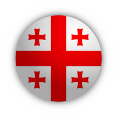 Flaga Gruzji Przycisk 3D. Gruzja Przycisk © Arkadiusz