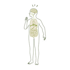 シンプルな子供の人体図