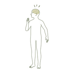 シンプルな子供の脳のイラスト