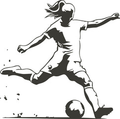 Soccer Player Silhouette Vector Art Design