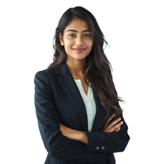 Asian Indian businesswoman portrait isolated