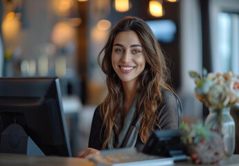 Fototapeta premium Stylish Businesswoman in Modern Office