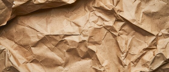Brown paper bag texture with natural creases, rustic charm, earthy tone