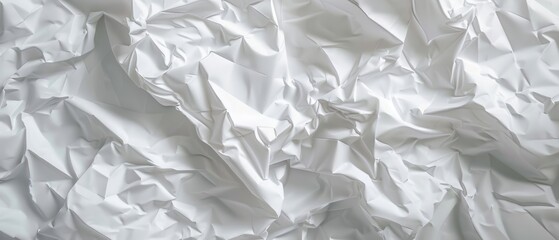 Obraz premium Crumpled paper texture with soft creases, natural folds, realistic background