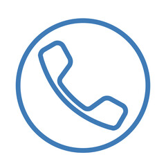 Telephone Outline Icon in Circle