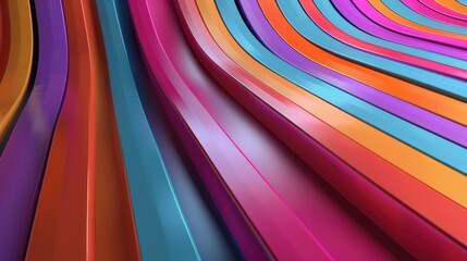 Colorful abstract streaks flowing in harmony