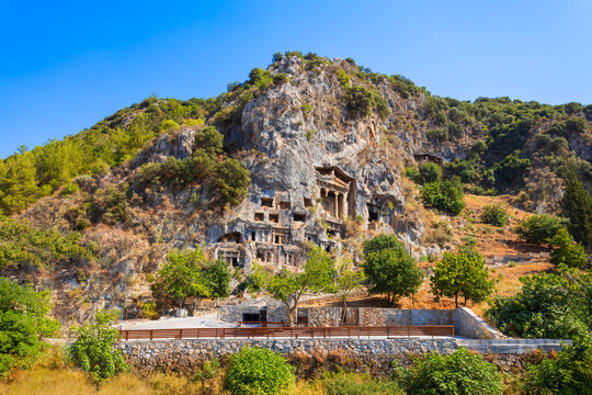 The Tomb of Amyntas is an ancient Lycian rock tomb in Fethiye city, Turkey